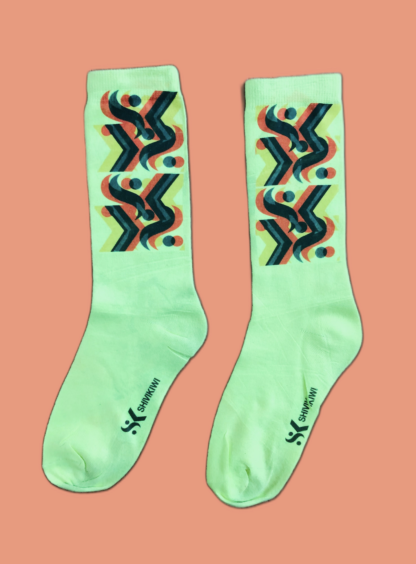 SK Print Neon Socks